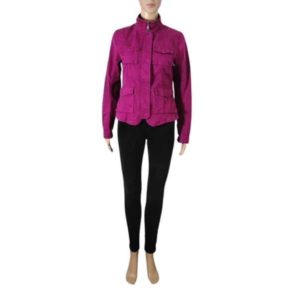 EDDIE BAUER Pink 100% Cotton Utility Jacket Size XS - Picture 10 of 15